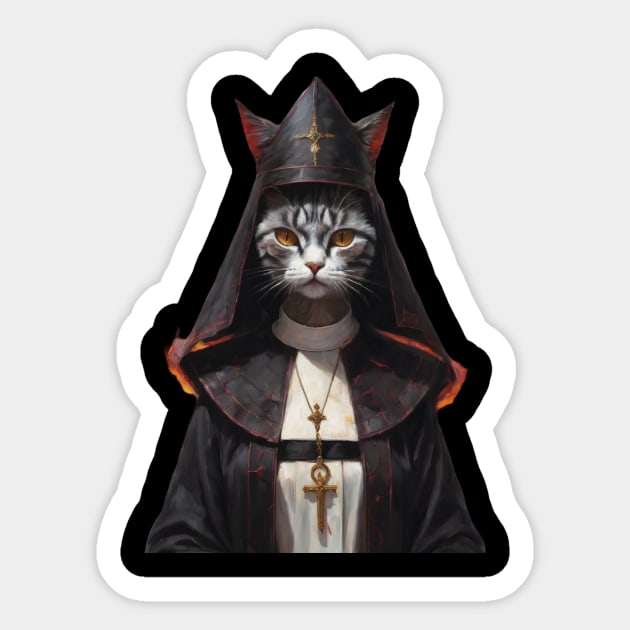 Nun cat design Sticker by nonagobich